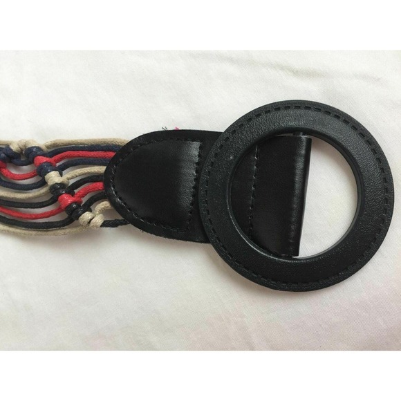 Women Macrame Braided Belt Knotted Zig Zag Style Size Medium Length 43" - Picture 4 of 6